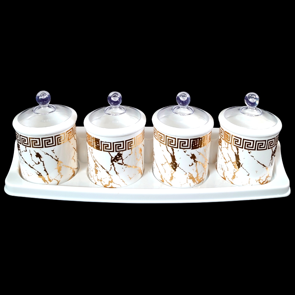 ست جای ادویه 4 پارچه مدل رزمن