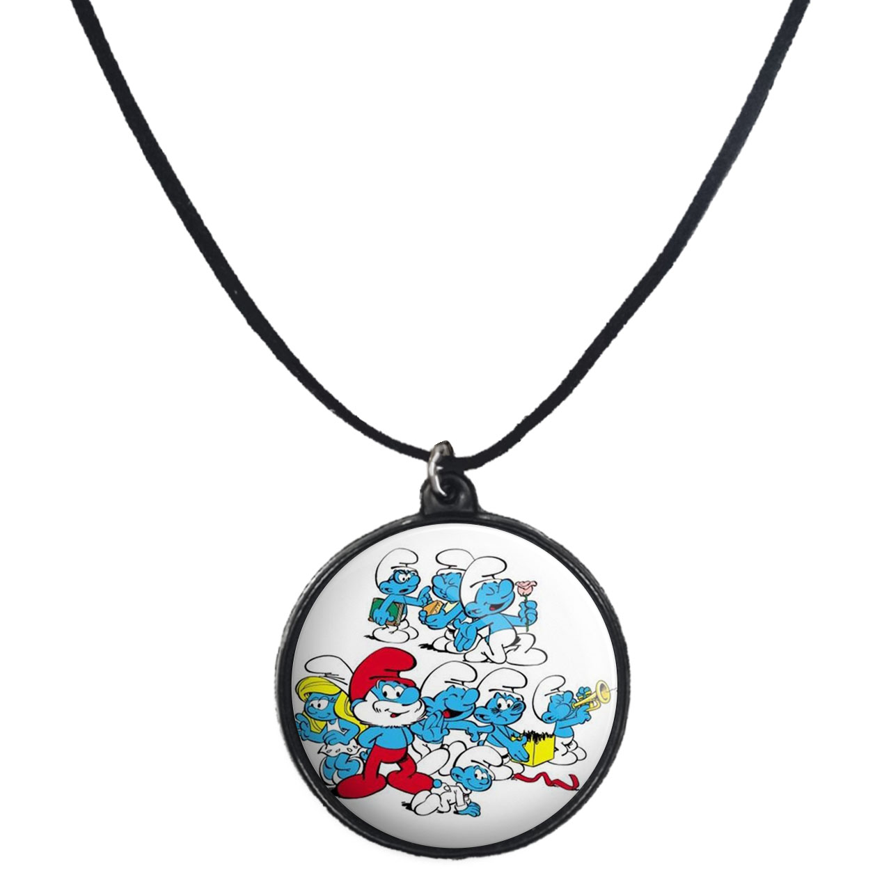 گردنبند پرمانه طرح اسمورف کد pmb.10579