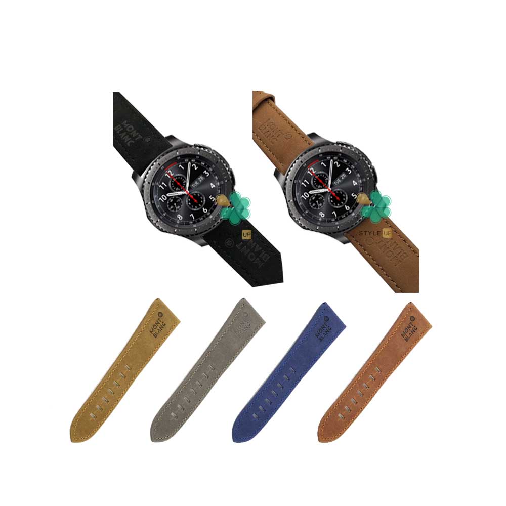 بند چرم ساعت سامسونگ Samsung Gear S3 برند Mont Blanc