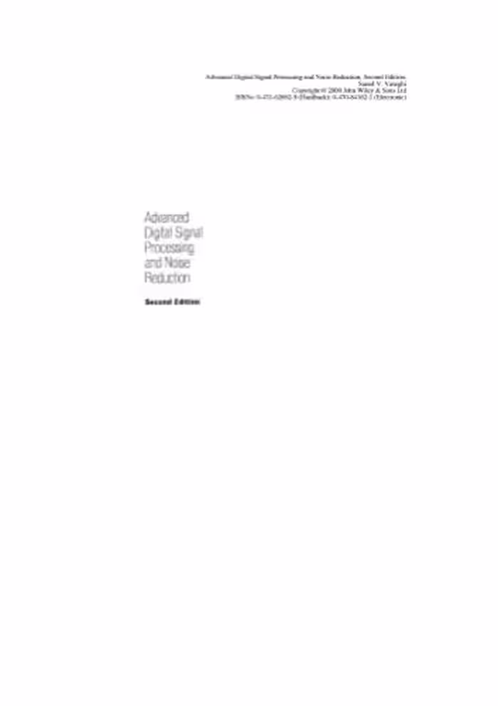 خرید و دانلود نسخه کامل کتاب Advanced Digital Signal Processing and Noise Reduction