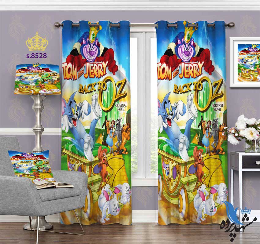 پرده پانچ کودک طرح تام و جری کد S8528