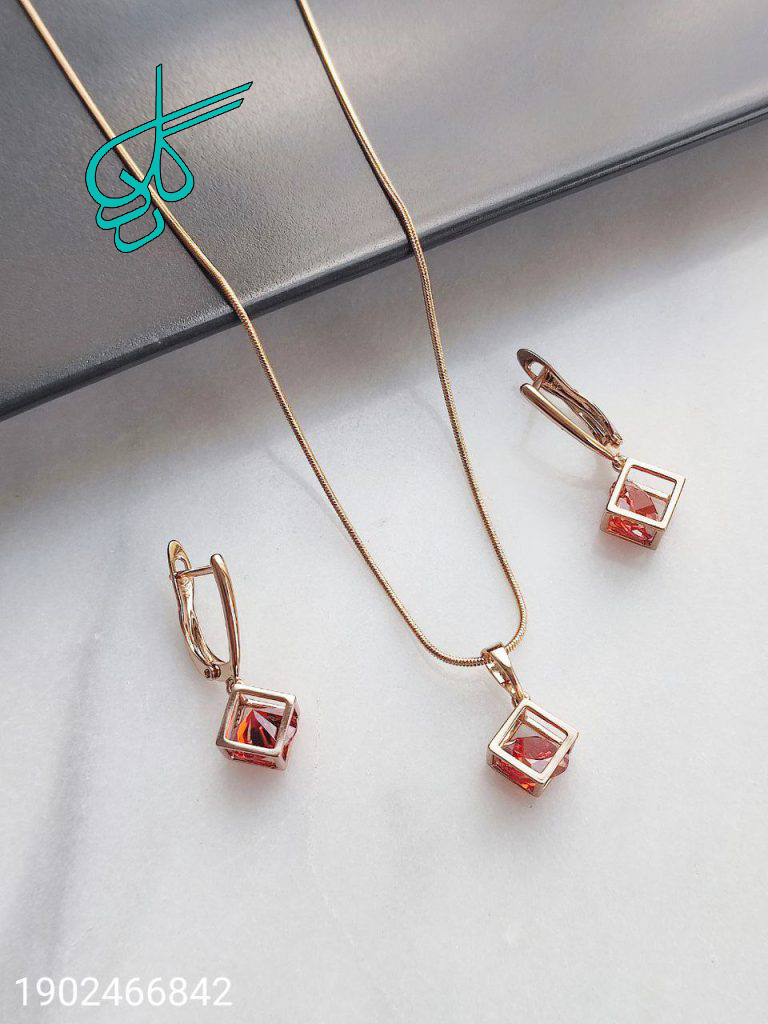 خرید نیمست طرح مکعب نگین قرمز مارک ژوپینگ کیفیت عالی رنگ ثابت کد 1715461 - ردگل