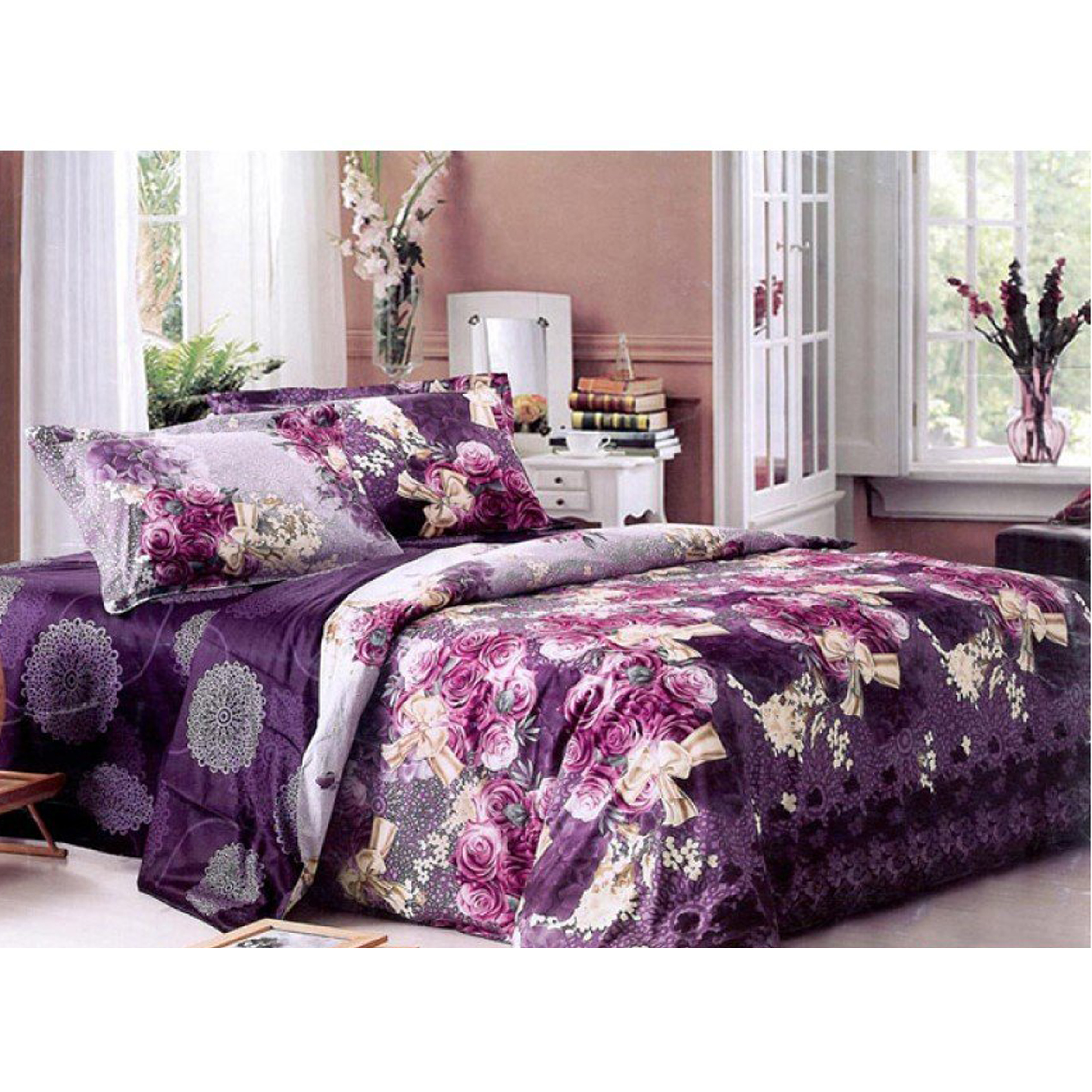 سرویس ملحفه بومرنگ مدل Tabgol یکنفره 4 تکه