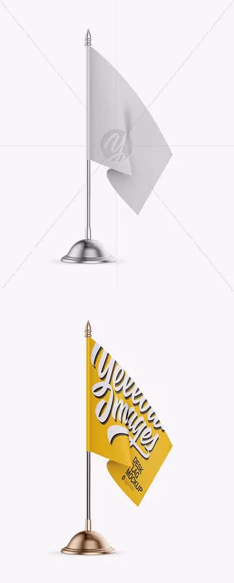 دانلود Desk Flag Mockup – موکاپ پرچم رومیزی