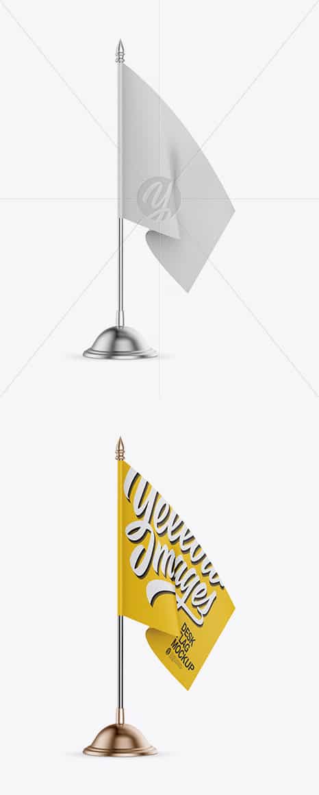 دانلود Desk Flag Mockup – موکاپ پرچم رومیزی
