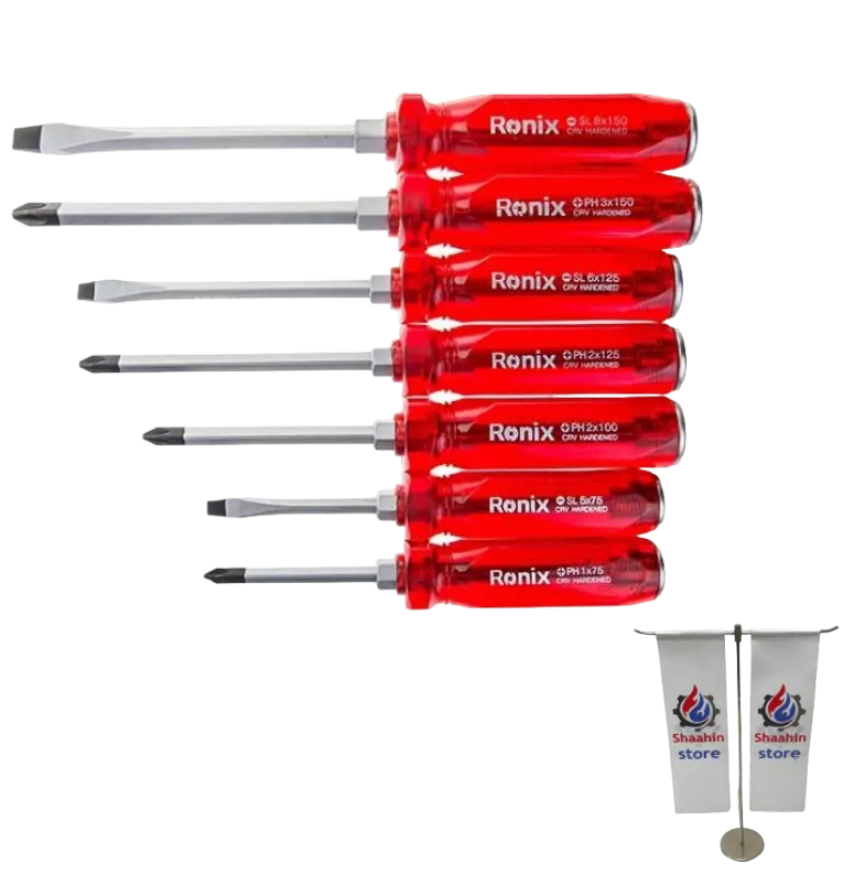 پیچ گوشتی ضربه خور رونیکس 7 عددی RH-2906