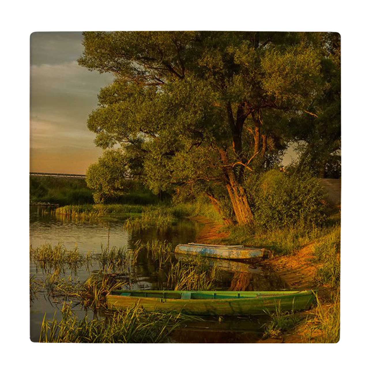 زیر لیوانی طرح قایق و برکه کد 4045719_2469