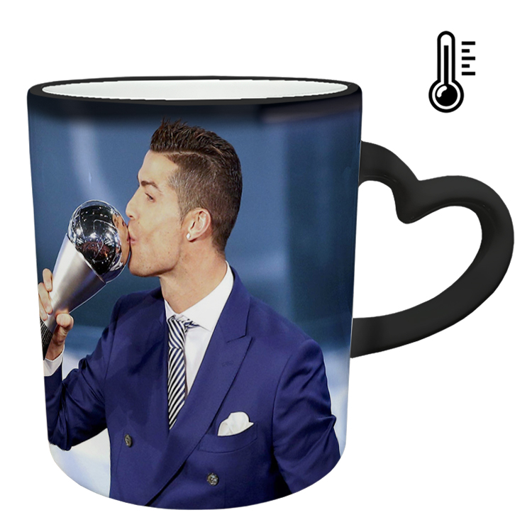 ماگ حرارتی مدل دسته قلبی اکلیلی طرح رونالدو کد 74