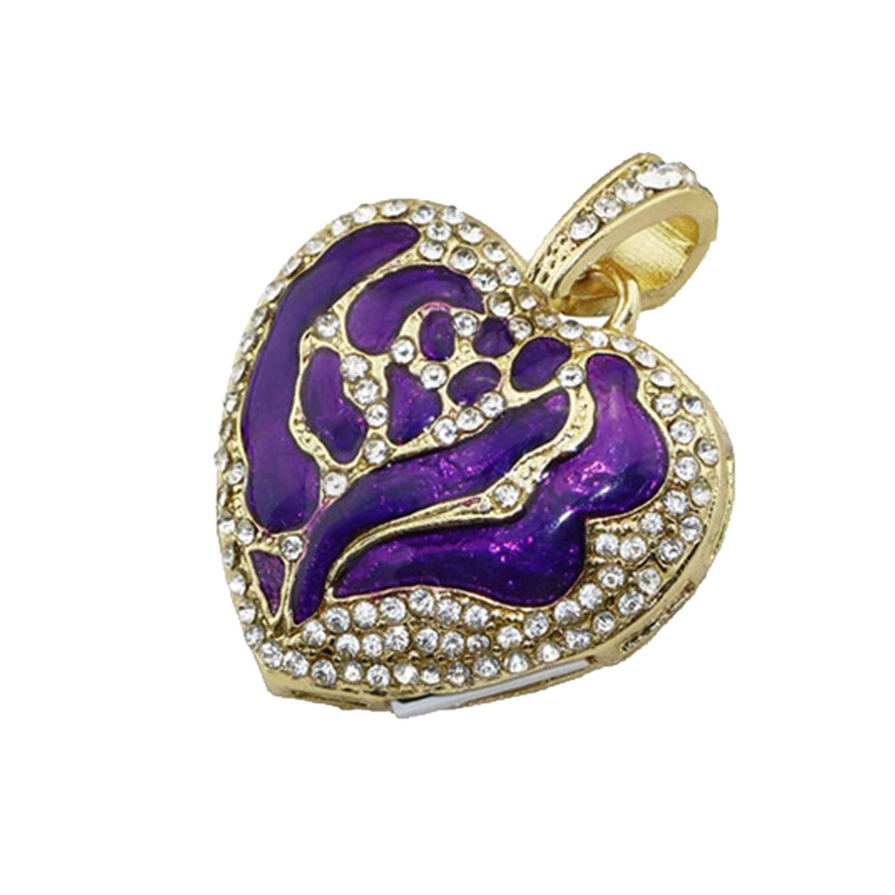 فلش مموری طرح قلب نگین دار مدل UL-Heart02 ظرفیت 64 گیگابایت