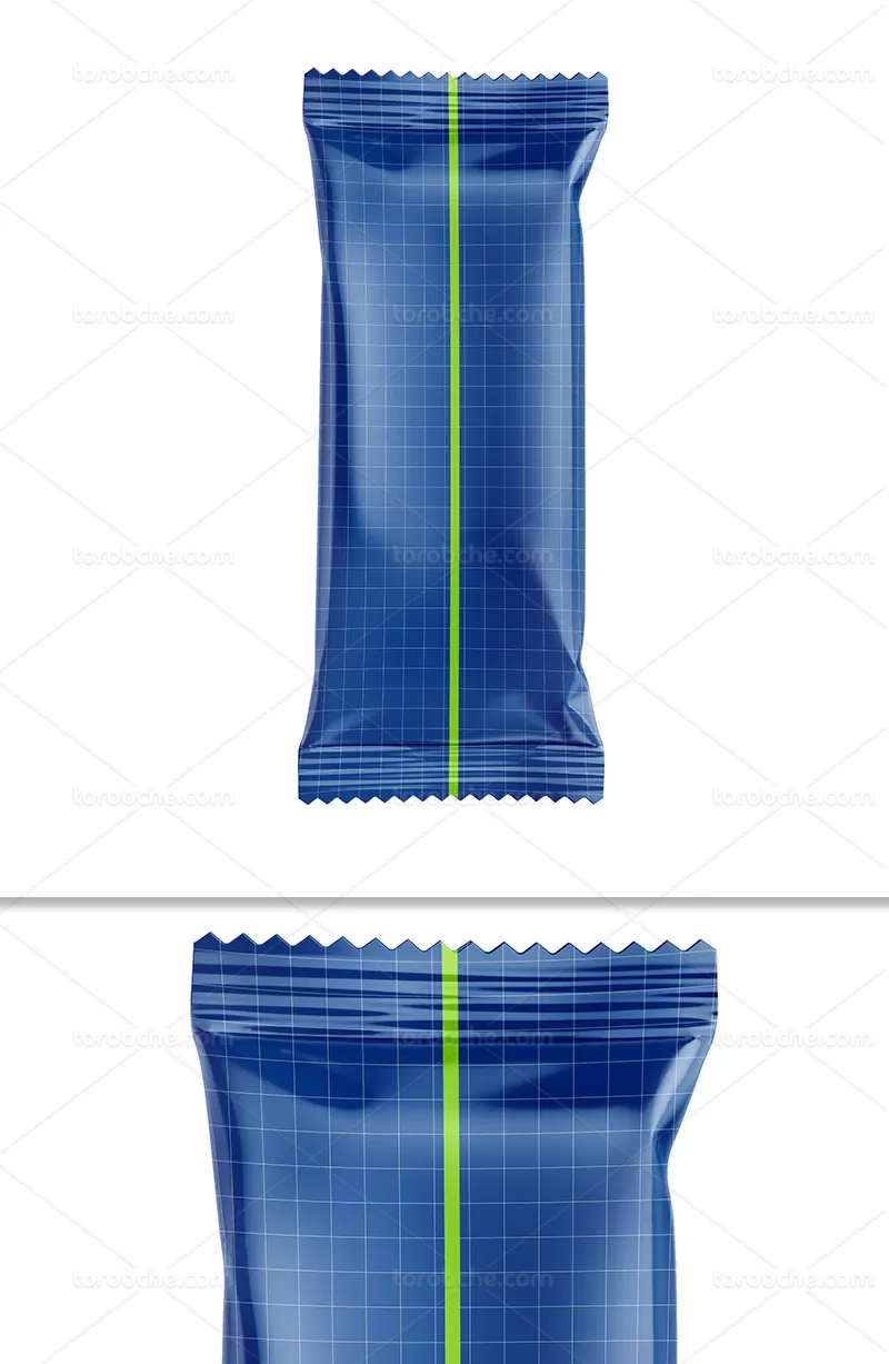 موکاپ بسته بندی ویفر لایه باز | گرافیک با طعم تربچه