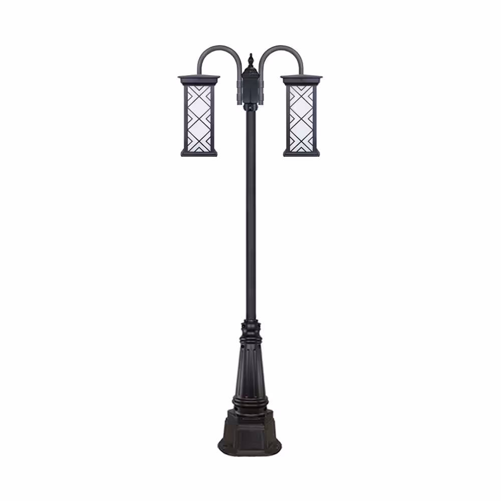 چراغ دو شاخه پارکی و حیاطی بیتانور مدل درتا بلند طرح دار کد 482921BT-96202