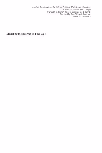 خرید و دانلود نسخه کامل کتاب Modeling the Internet and the Web: probabilistic methods and algorithms