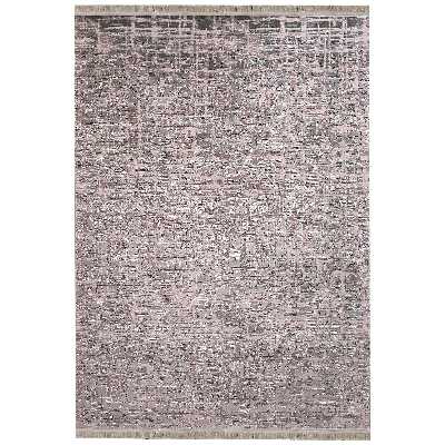 فرش ماشینی زمرد مشهد طرح پتینه کد TA125 زمینه طوسی