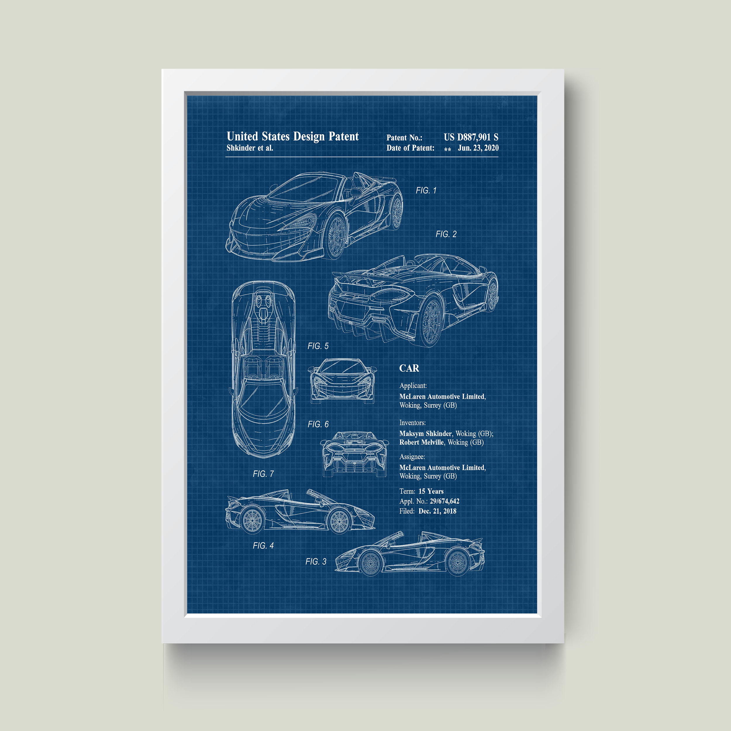 تابلو مدل Mclaren کد m2620-w