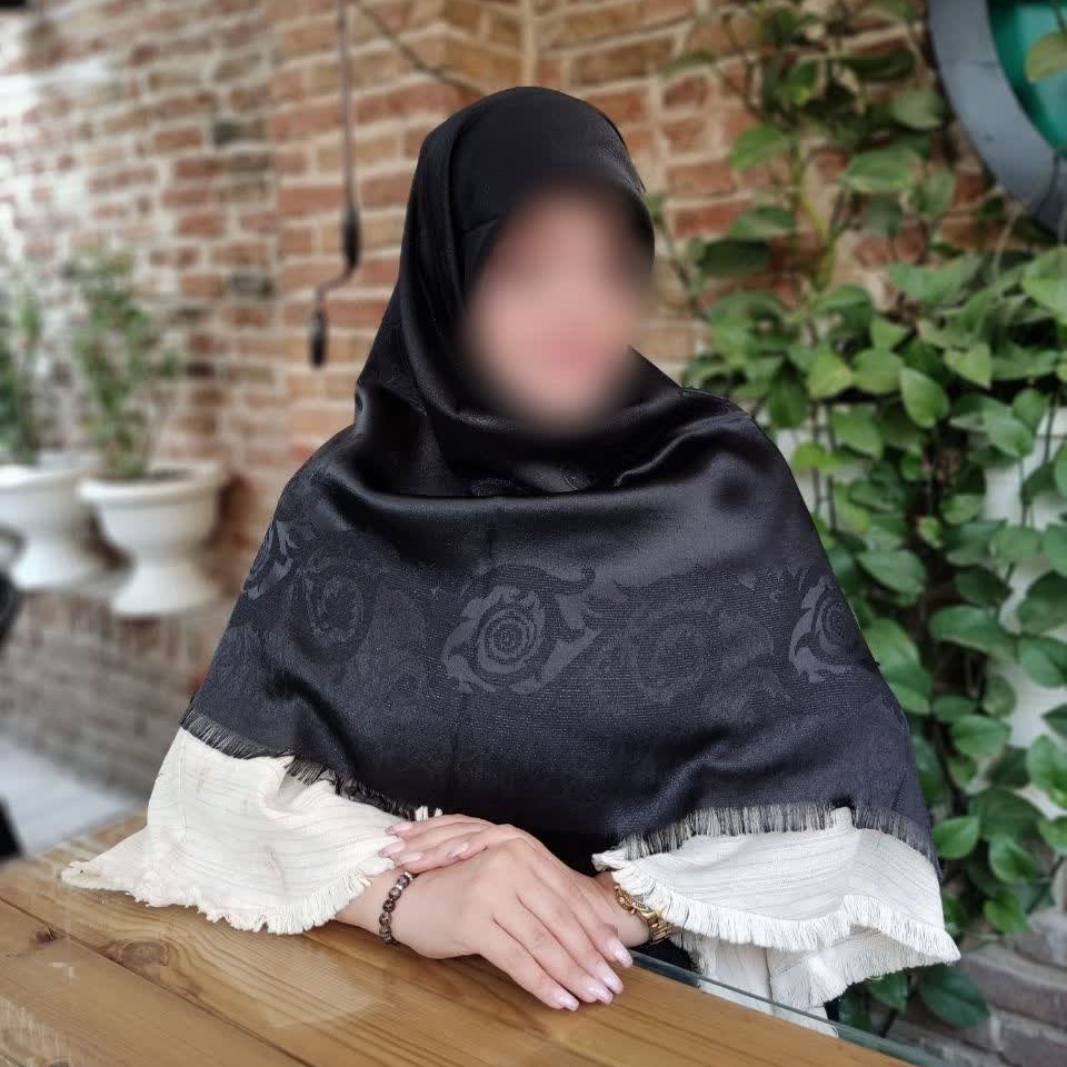 روسری ژاکارد مشکی مخصوص محرم لمه دار براق ارسال رایگان