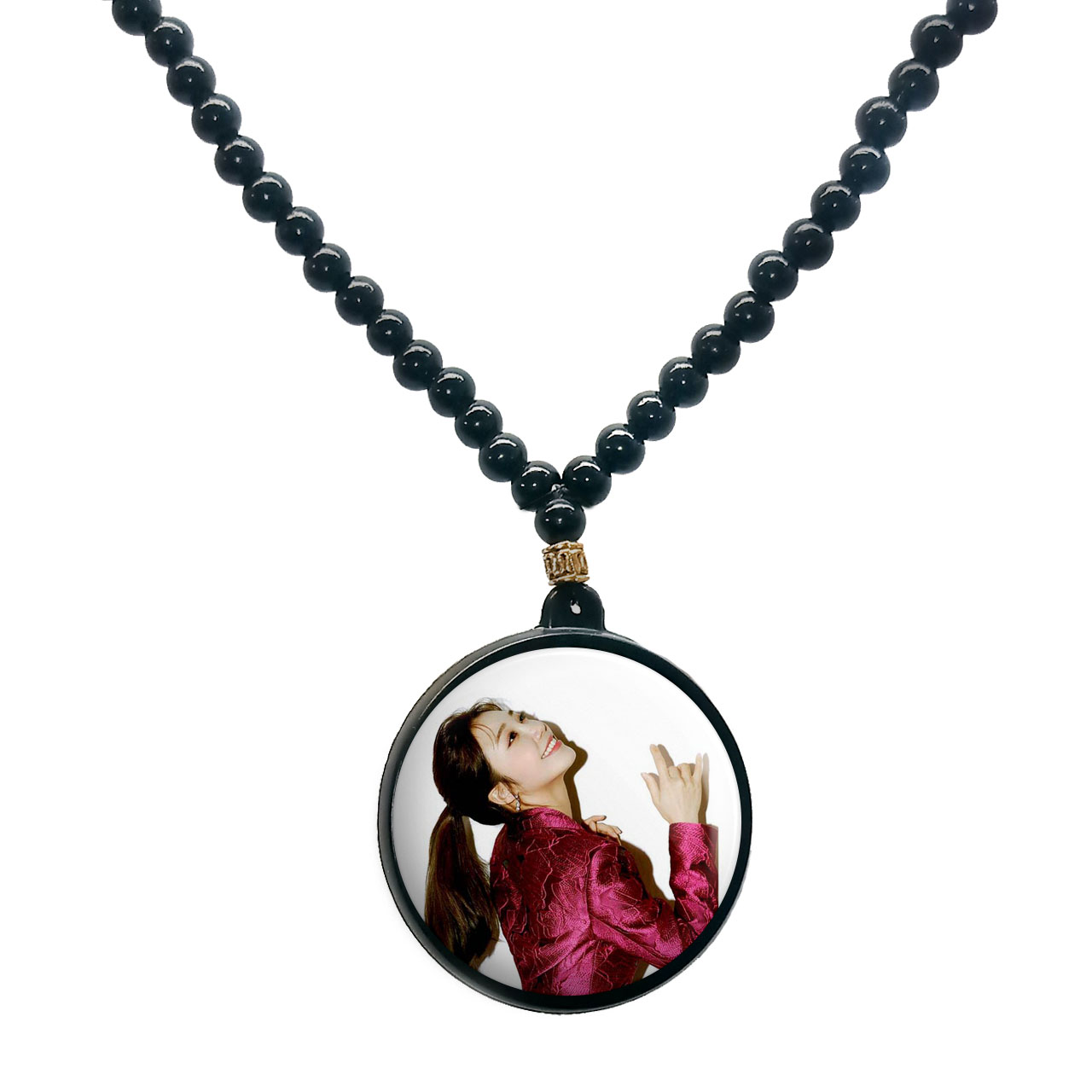 گردنبند پرمانه طرح Apink کد pmd.12038 مدل دو طرفه