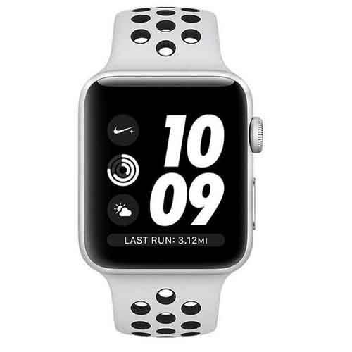 ساعت هوشمند اپل واچ سری 3 مدل Nike Plus 38mm Silver Aluminum Case with Pure Platinum/Black Nike Spo