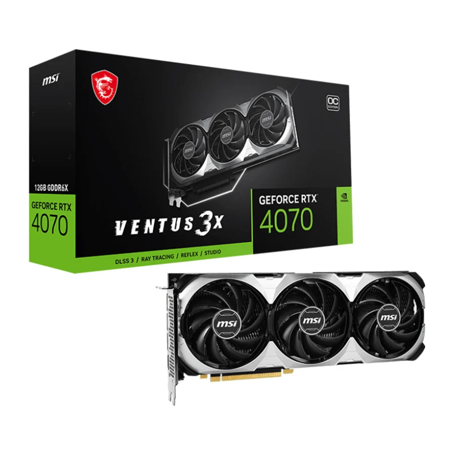 کارت گرافیک ام اس آی GeForce RTX 4070 VENTUS 3X OC 12G