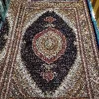 فرش دستبافت ماهی خرّم بافت خوی اندازه 6 متری سرمه ای کد 140
