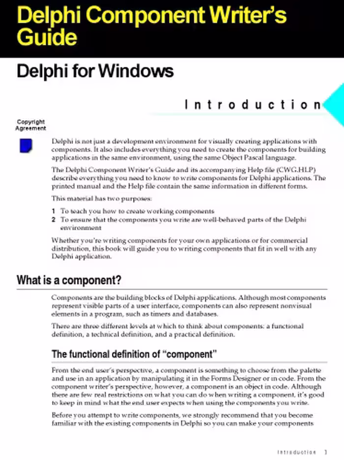 خرید و دانلود نسخه کامل کتاب Component writer's guide : Borland Delphi for Windows 95 and Windows NT : version 2.0