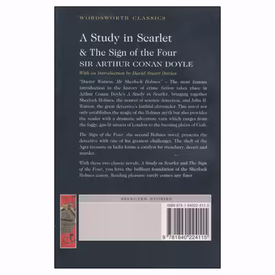 کتاب A Study in Scarlet & The Sign of The Four اثر Sir Arthur Conan Doyle انتشارات Wordsworth Classics
