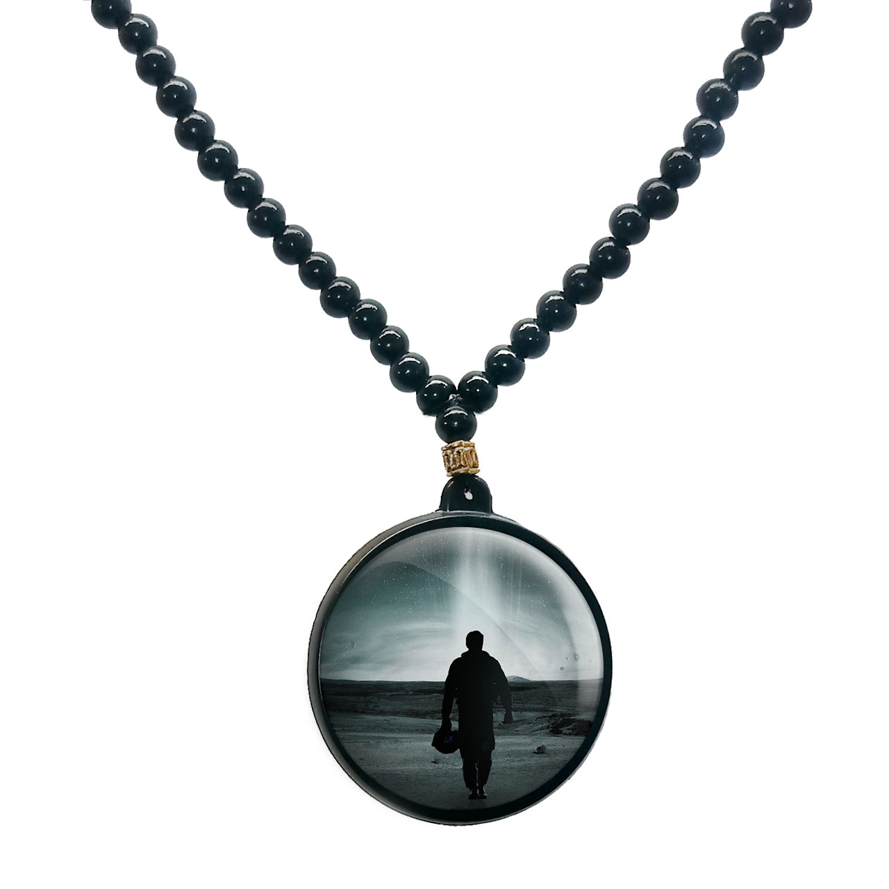 گردنبند پرمانه طرح Interstellar کد pmd.24285 مدل دو طرفه