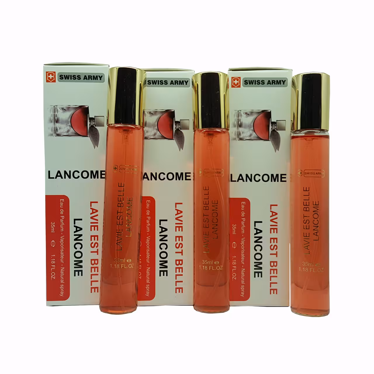 عطر جیبی زنانه سوئیس آرمی مدل لاویه ست بل لانکوم حجم 35 میلی لیتر مجموعه 3 عددی