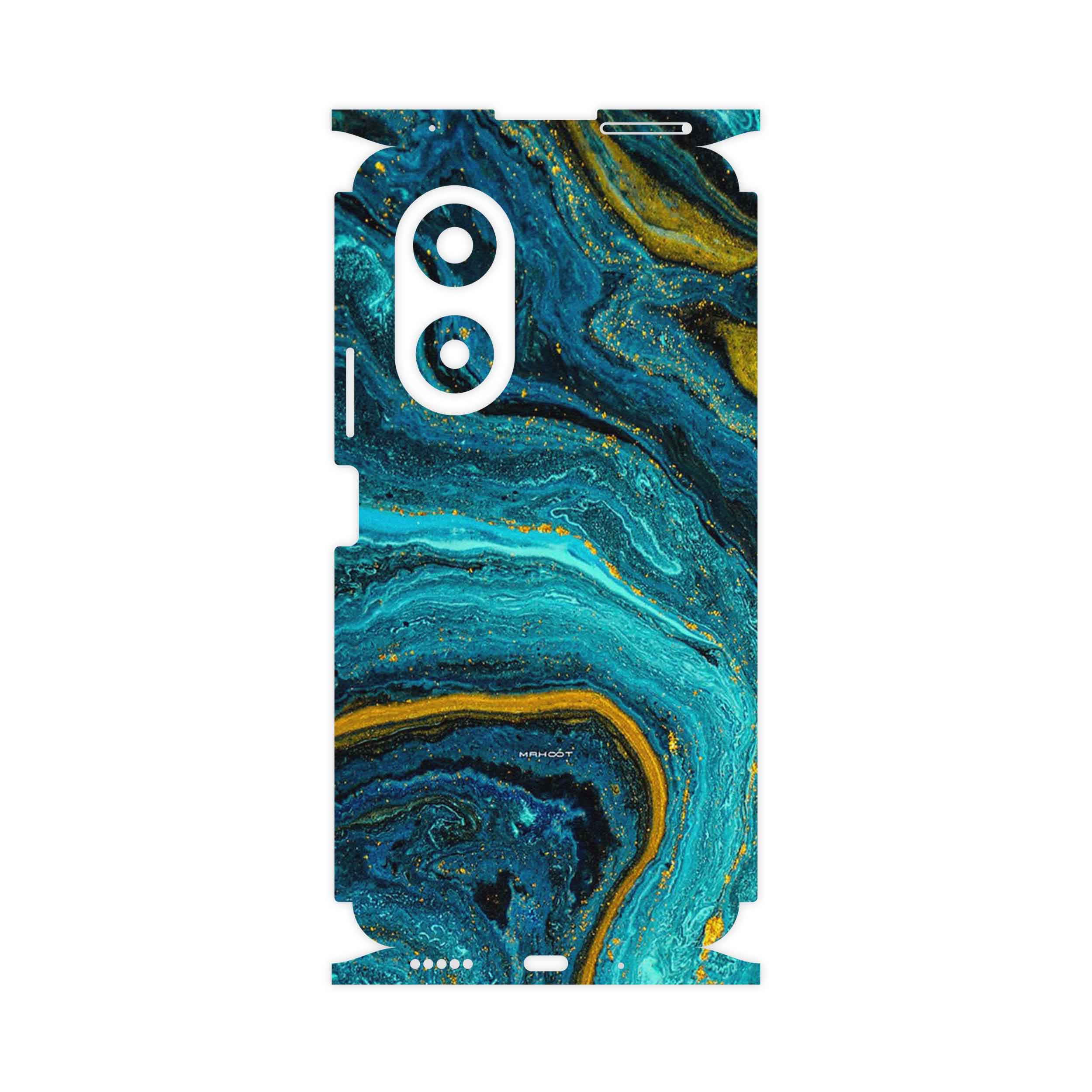 برچسب پوششی ماهوت مدل Turquoise marblewith golden streaks-FullSkin مناسب برای گوشی موبایل هوآوی Nova 9 SE