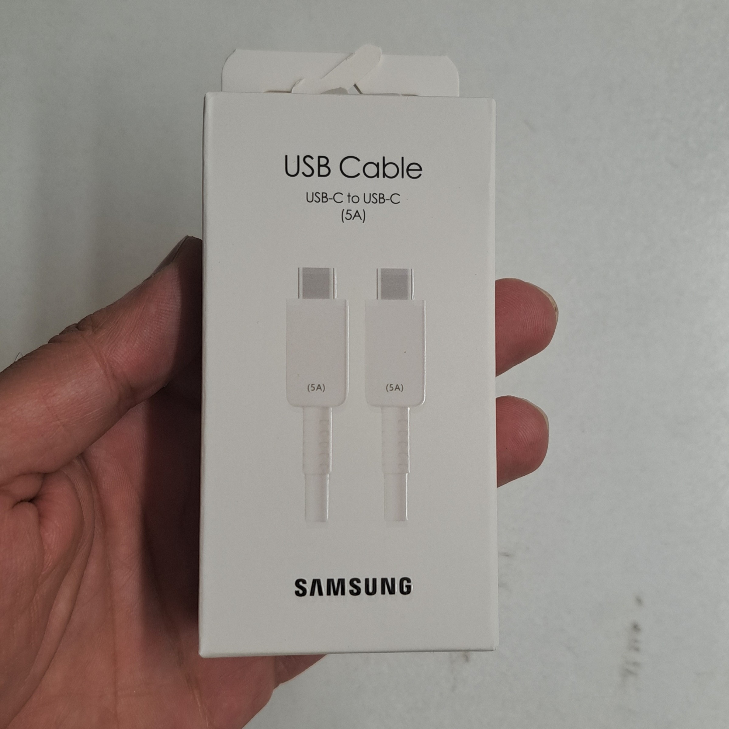 کابل شارژ 2 سر تایپ سی سامسونگ 5 آمپر پک اصلی ویتنام مناسب شارژر 15 وات 25 وات 45 وات  رنگبندی مشکی و سفید