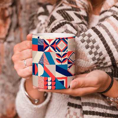 ماگ طرح نقاشی مدل کوبیسم