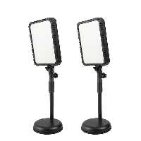 کیت 2 تایی پنل نور ثابت ال ای دی مدل Nanlite Compac 24B و پایه رومیزی