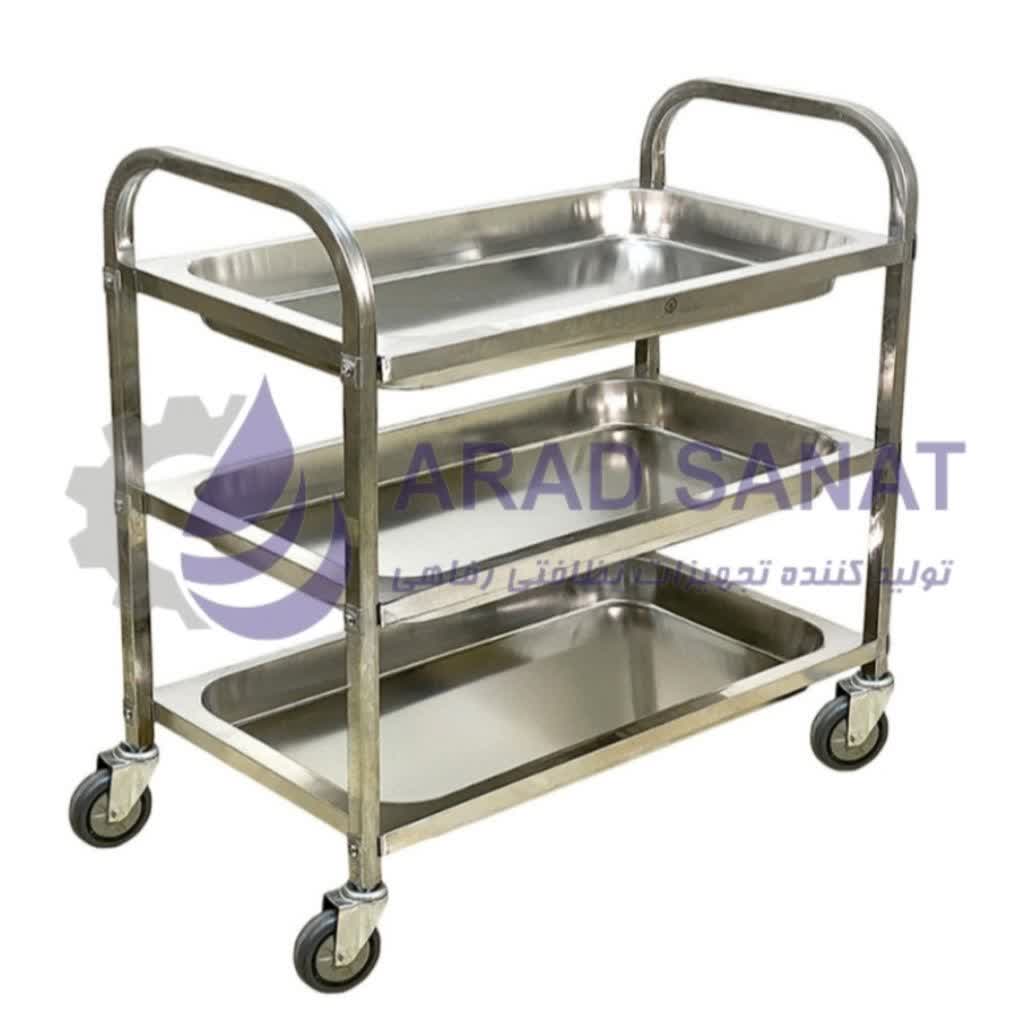 ترولی استیل سه طبقه گود 613