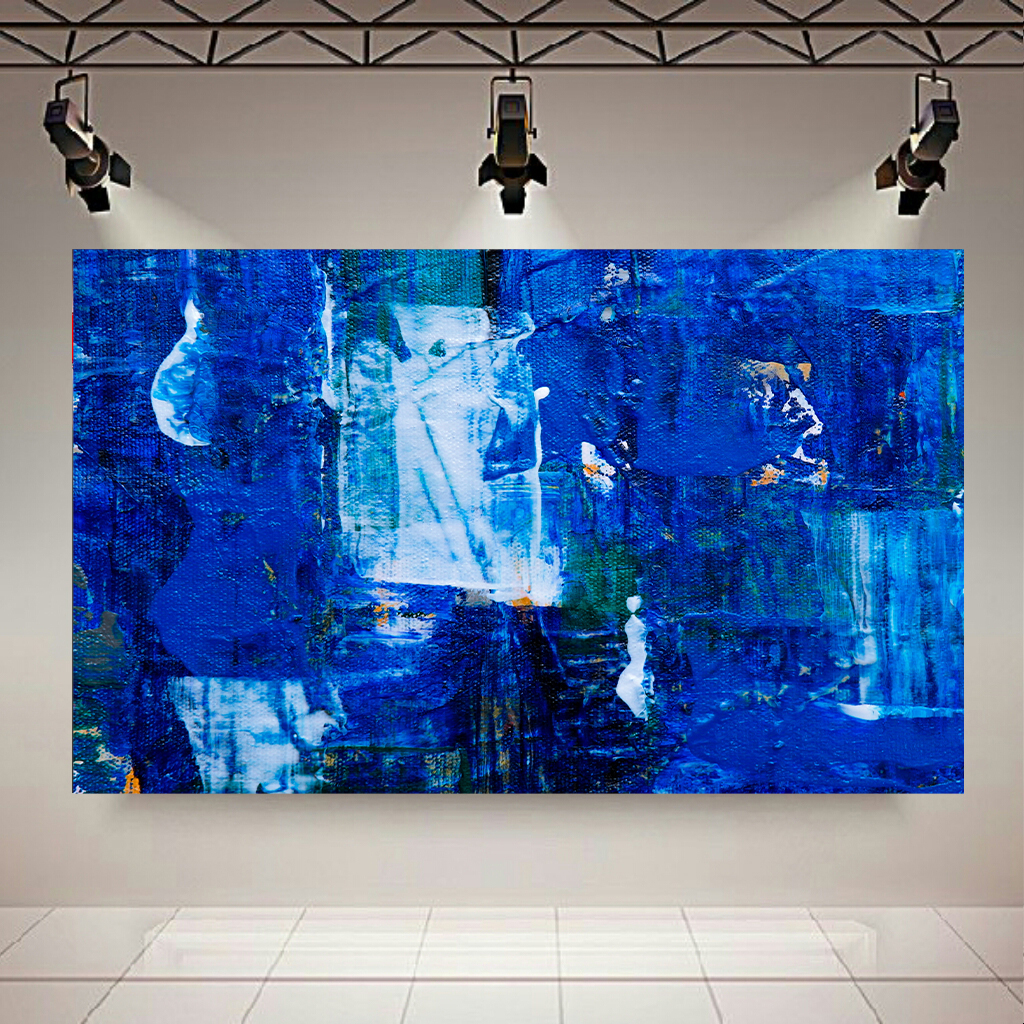 تابلو شاسی مدل  دکوراتیو مدرن Blue Abstract کد AR1106