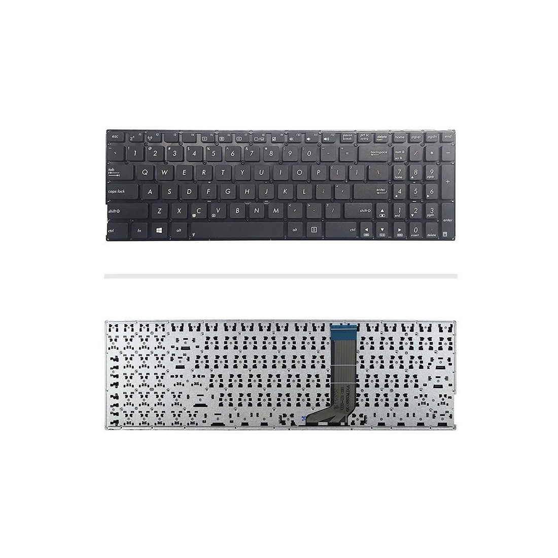 کیبورد لپتاپ ایسوس X556 (VivoBook | اینتر کوچک | بدون فریم)