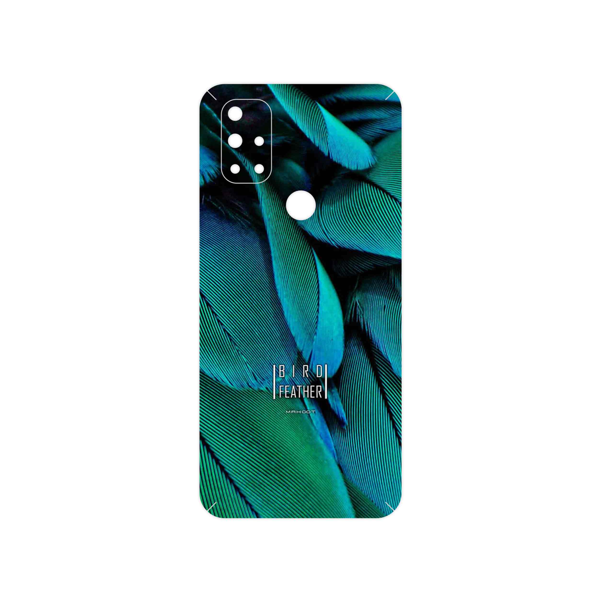 برچسب پوششی ماهوت مدل Green Feather مناسب برای گوشی موبایل وان پلاس Nord N10 5G