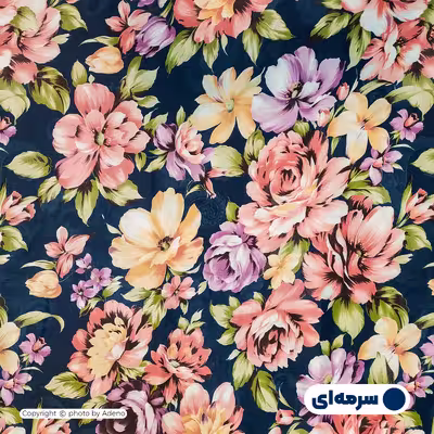 ملحفه آدنو مدل گلباران کد IR120 دونفره سایز 170x240 سانتی متر