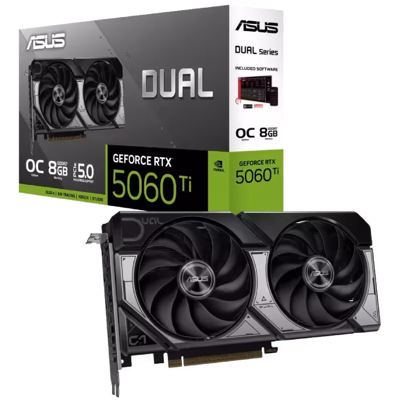 کارت گرافیک ایسوس ASUS Dual GeForce RTX 5060ti OC 8GB GDDR7