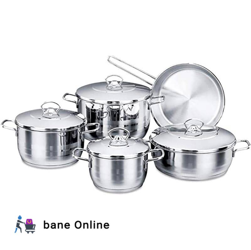 سرویس قابلمه استیل 9پارچه کرکماز Astra اصل مدل Korkmaz A1900 