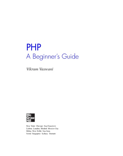 خرید و دانلود نسخه کامل کتاب PHP : a beginner's guide
