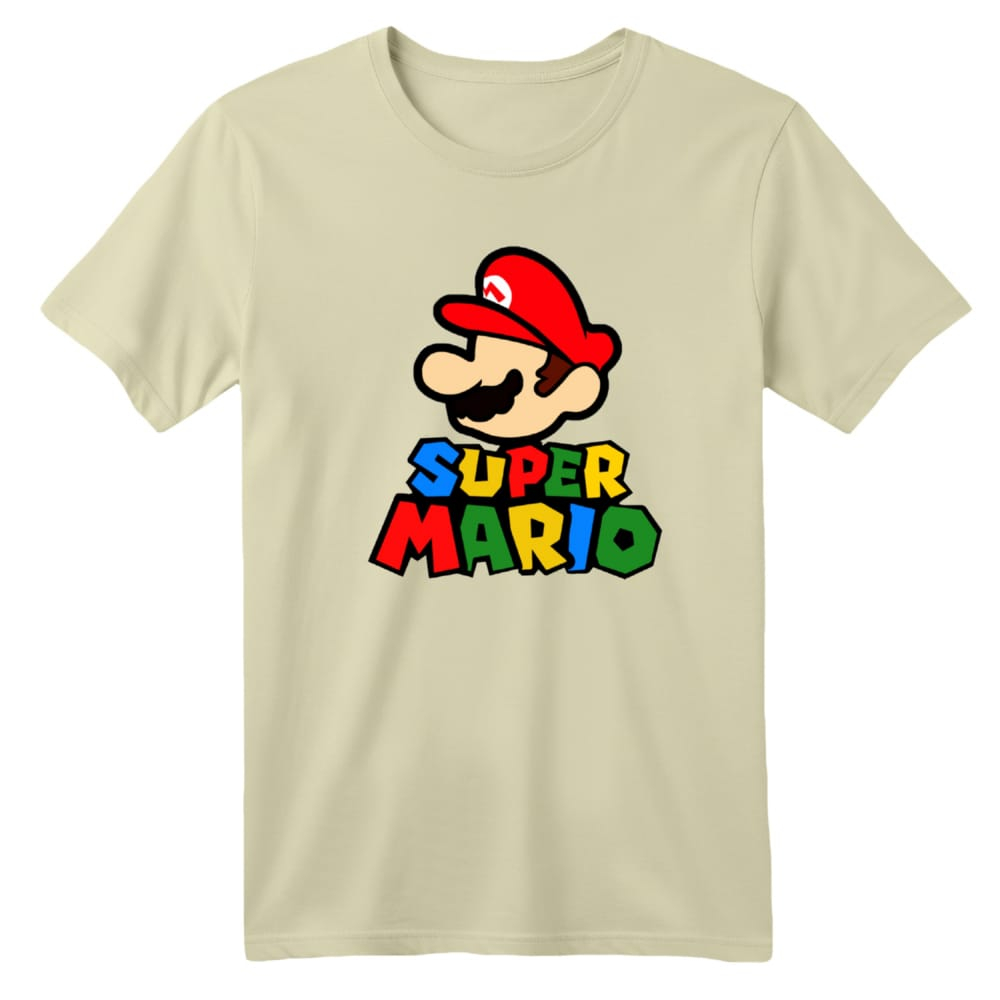 تی شرت آستین کوتاه بچگانه مدل سوپر ماریو رنگ کرم