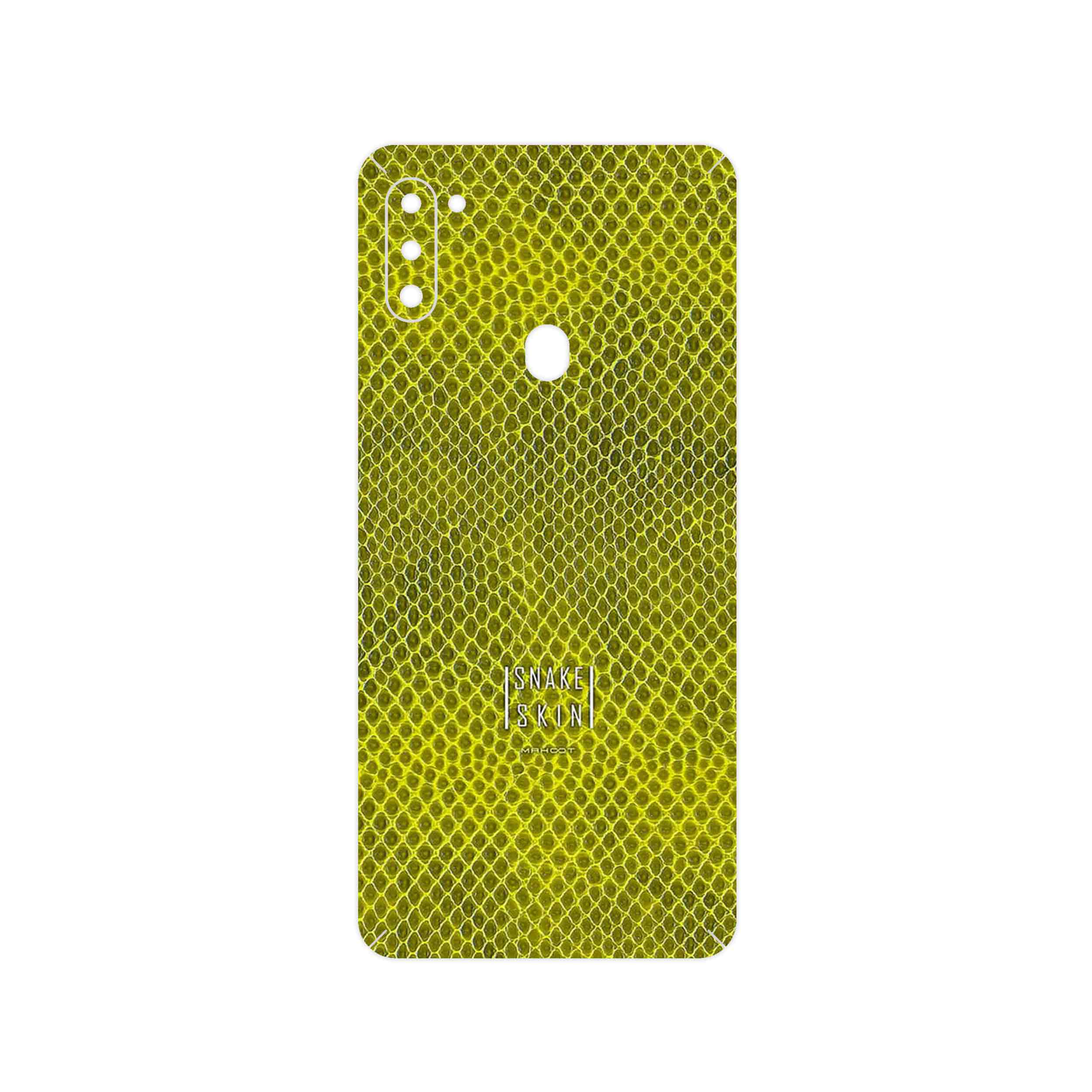 برچسب پوششی ماهوت مدل Yellow Snake Skin مناسب برای گوشی موبایل سامسونگ Galaxy M11