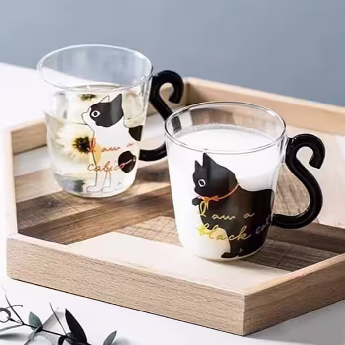 لیوان طرح گربه کد HA306