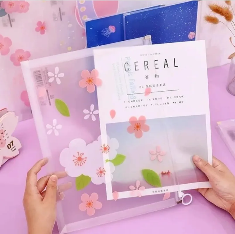 پوشه A4 زیپدار فانتزی