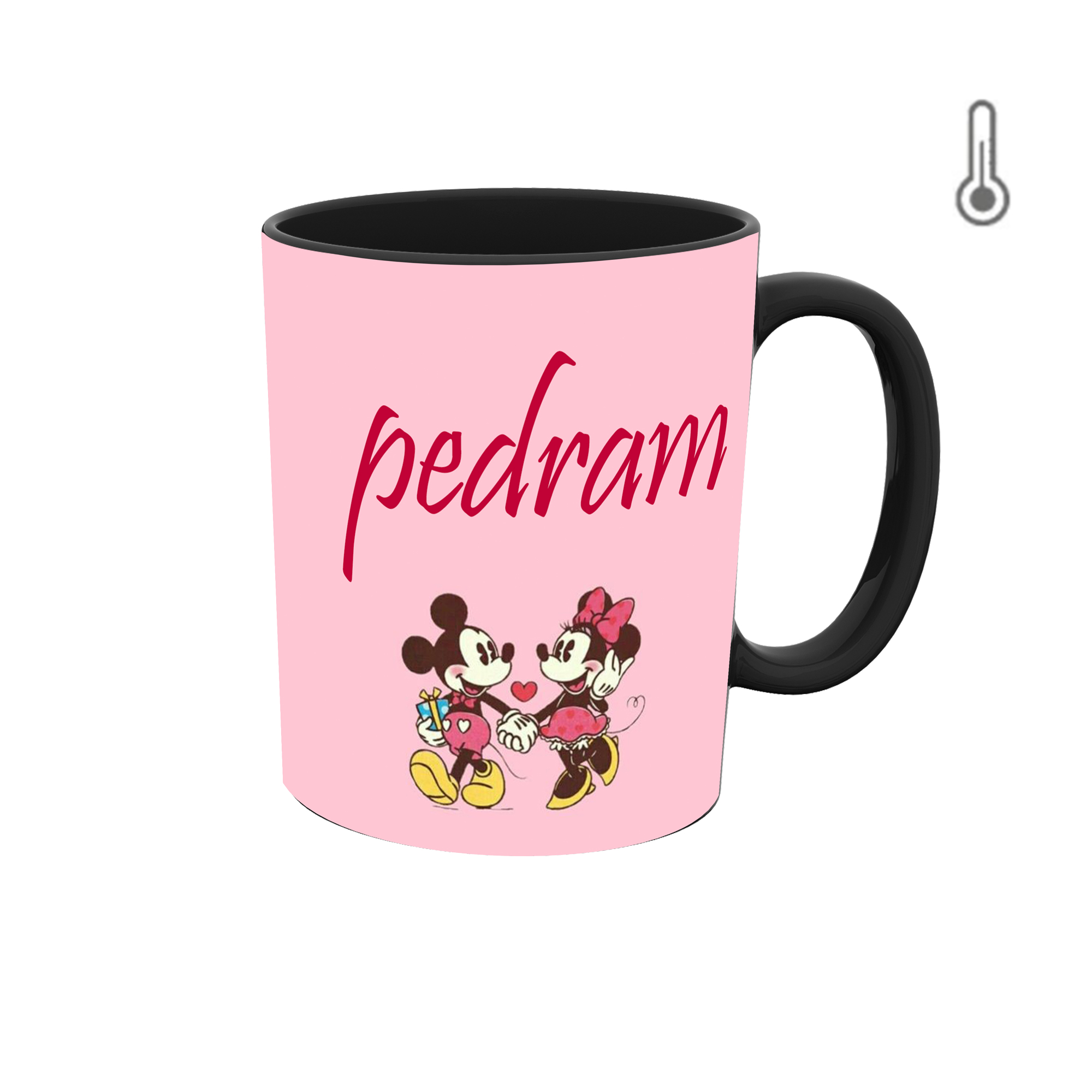 ماگ حرارتی طرح اسم پدرام مدل قلب روز عشق 