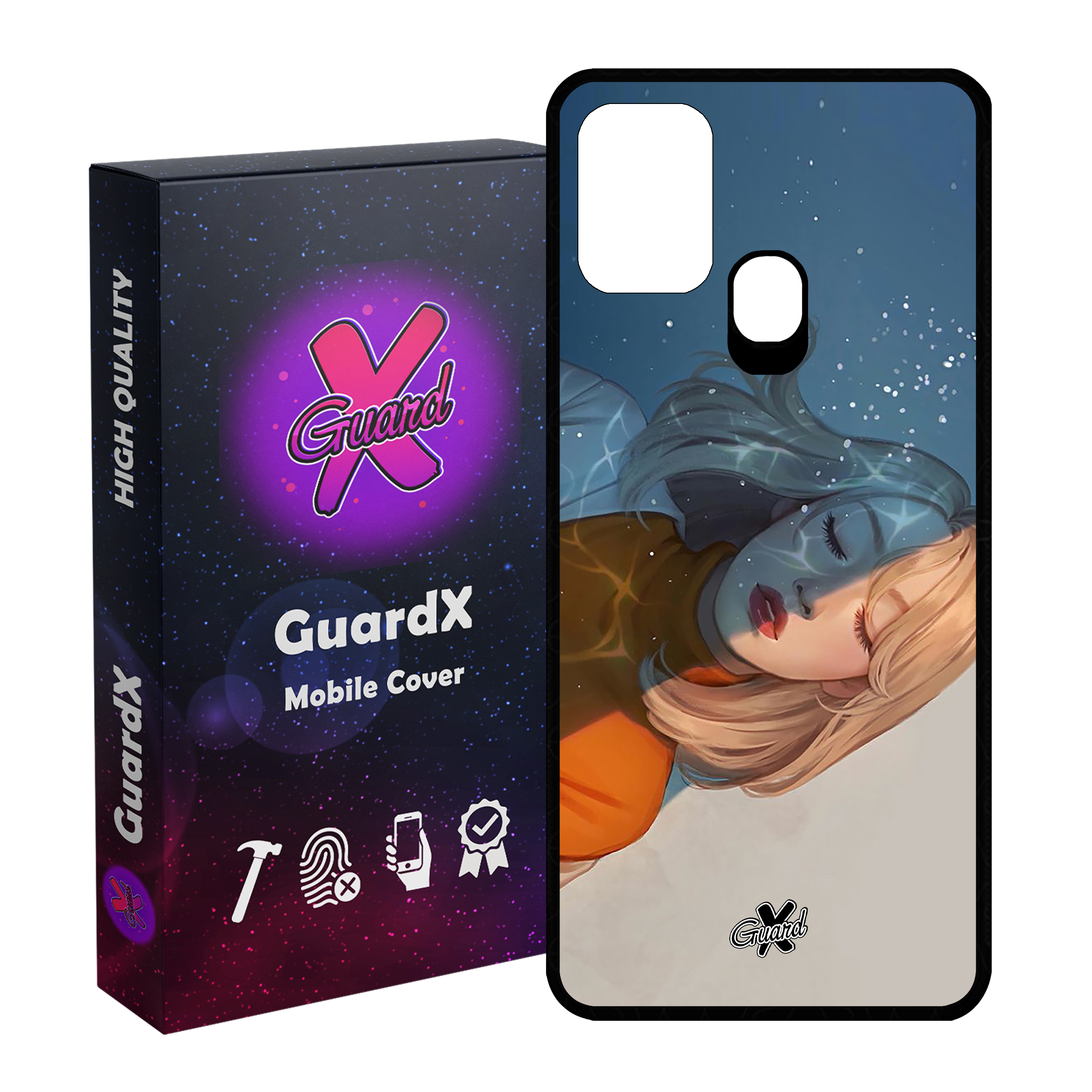 کاور گارد ایکس طرح Girl مدل Glass10013 مناسب برای گوشی موبایل سامسونگ Galaxy M31 / M31 Prime / F41