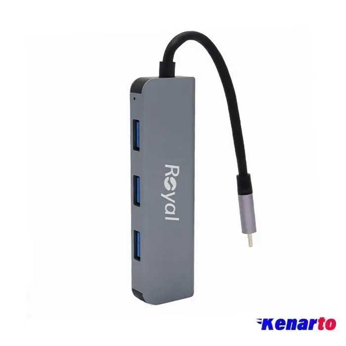 هاب 4 پورت Type-C رویال مدل RHC-10