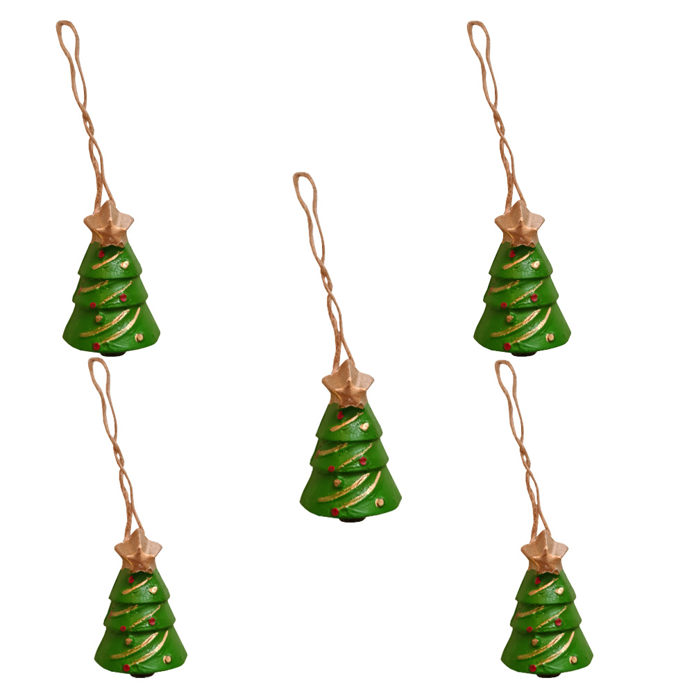 آویز تزیینی مدل کاج مجموعه 5 عددی