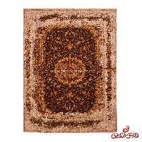 فرش ساوین طرح رز قهوه ای