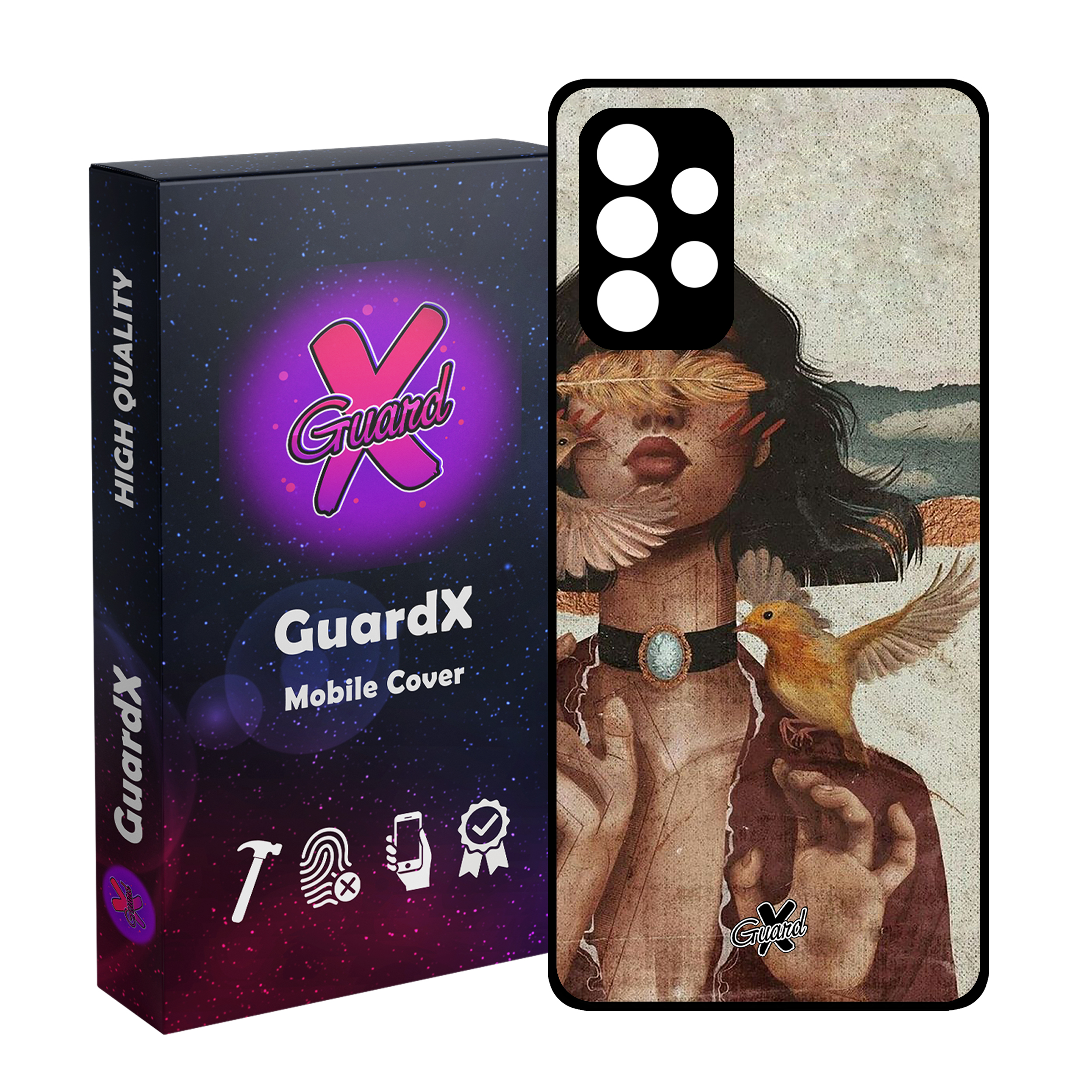 کاور گارد ایکس طرح دختر مدل Glass10320 مناسب برای گوشی موبایل سامسونگ Galaxy A53