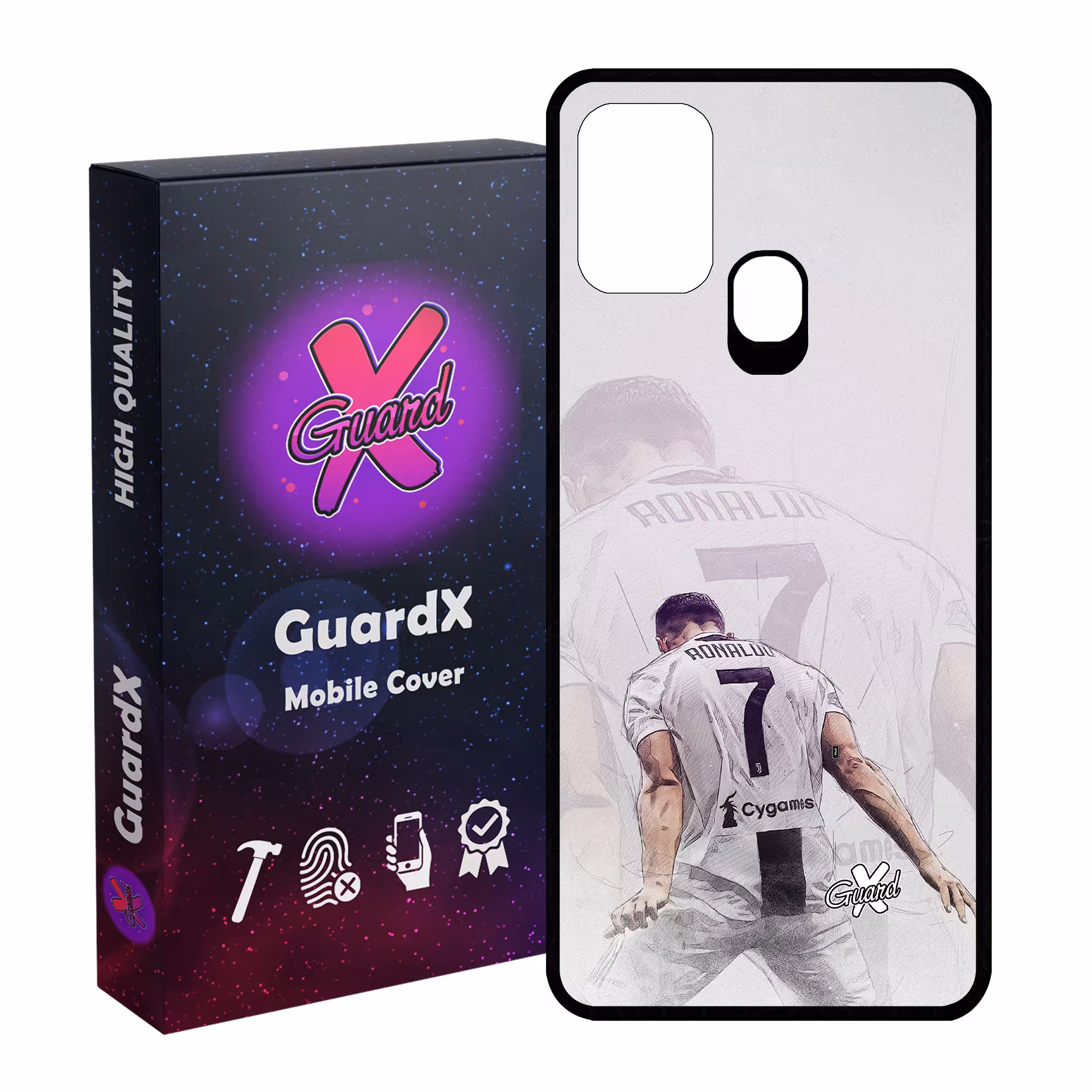 کاور گارد ایکس طرح CR7 مدل Glass10189 مناسب برای گوشی موبایل سامسونگ Galaxy M31 / M31 Prime / F41